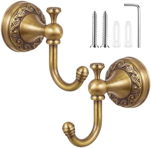 Yaocom 2 Pack Antique Towel Hooks Wall Mounted by Yaocom
