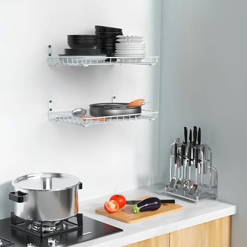 WALMANN Wall Shelves, 12 * 18 inch Wall-Mounted Storage Shelves - Image 6
