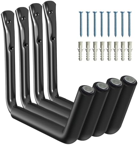 Heavy Duty Garage Storage Hooks - 120 LB Capacity Wall Mounted Rack by HiBuyer