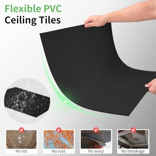 Art3d PVC Ceiling Tiles 24x24 in, 96 Sq.Ft - Image 4
