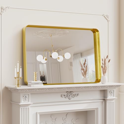 Koonmi Gold Bathroom Mirror, 24x35 Shatterproof Wall Vanity Mirror - Image 2