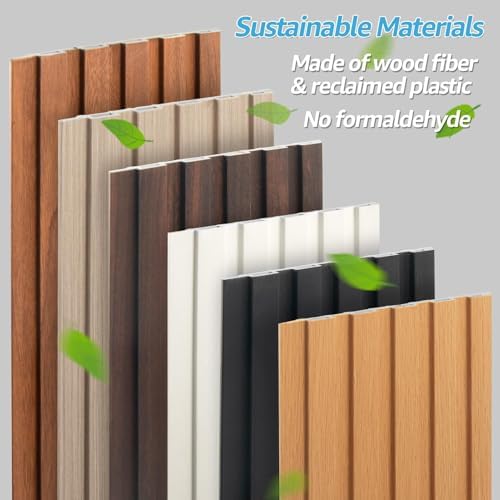 Art3d 108 x 6 Inch WPC Wood Slat Wall Panels, 3D Wall Accents - Image 5
