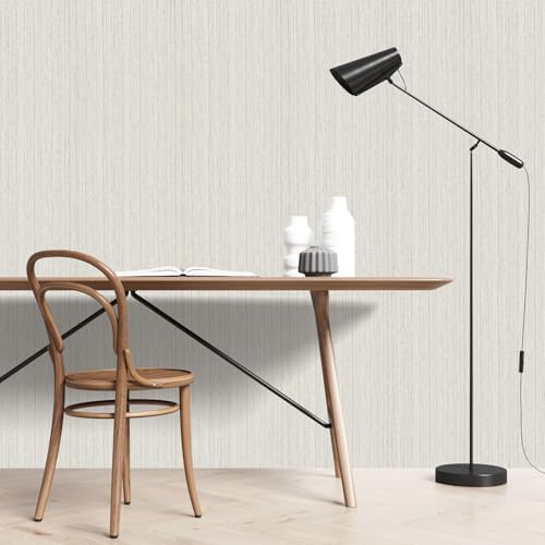 Beige Grasscloth Peel and Stick Wallpaper Fabric Wallpaper 15.7" x 196" Texture - Image 5