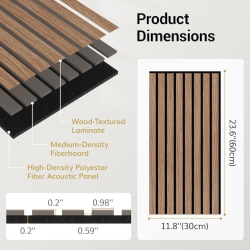 TONOR Wood Wall Panels for Interior Wall Decor-20 Pack 23.6" x 11.8" - Image 4