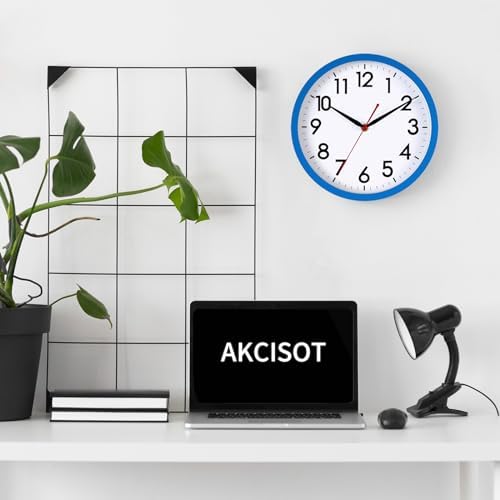 AKCISOT 10 Inch Wall Clock, Silent Battery Operated Analog Clock - Image 3