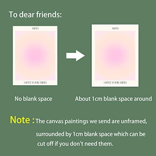 3 Piece Pink Gradient Aura Spiritual Canvas Wall Art Trippy Positive - Image 2