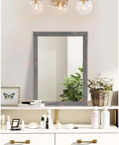 AAZZKANG Wooden Mirror Rectangle Rustic Mirrors - Image 4