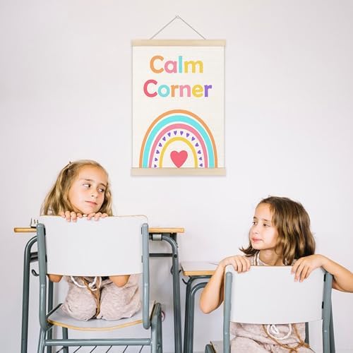 Welshower Boho Rainbow Calm Corner Poster Hanger Frame, Colorful Mental Health - Image 4