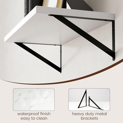 Axeman Floating Shelves for Wall White - Image 5