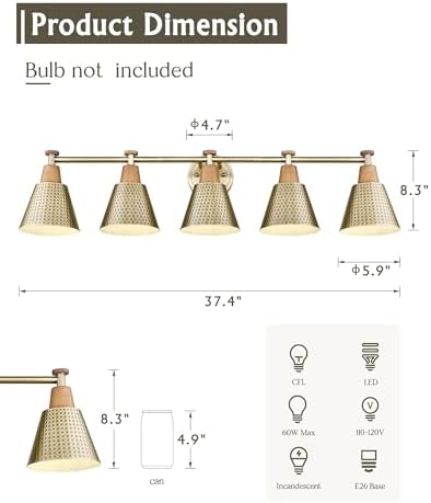 FEMILA Bathroom Light Fixtures, Modern Bathroom Vanity Light - Image 2