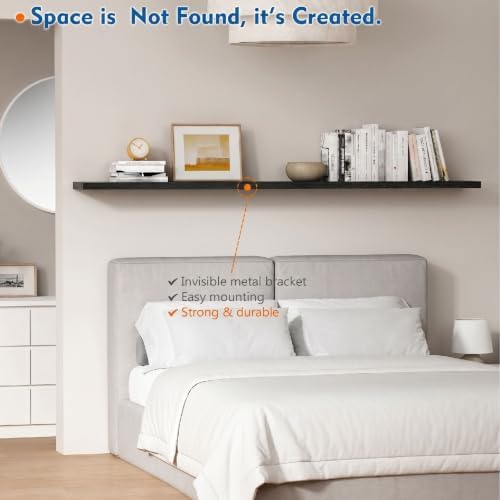 Black Floating Shelves 36 Inch Long - Image 5
