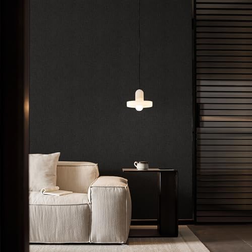 Fititem 11.8”×118” Black Peel and Stick Wallpaper Crocodile Texture Modern - Image 5