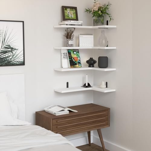 Floating Corner Shelves for Wall, Corner Wall Mounted Shelf for Home Décor - Image 6