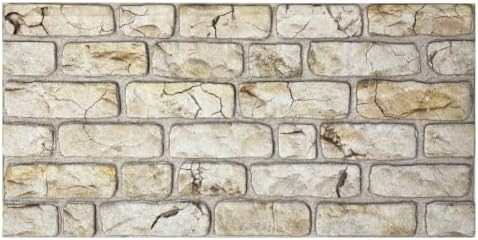 K&B Panels 3D Wall Panel, Realistic Rustic Brick Effect Styrofoam Wall Panelling by Unknown