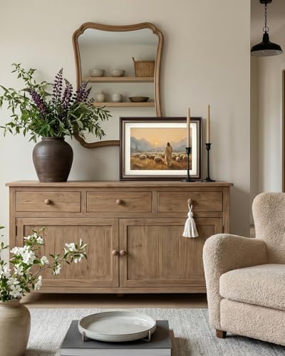 VIYYIEA Christian Wall Art, Vintage Jesus Sheep Canvas Prints 16x12 in - Image 2