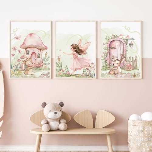 Fairy Girl Nursery Wall Art Magic Canvas Wall Decor Fairy Garden Poster Fantasy - Image 6