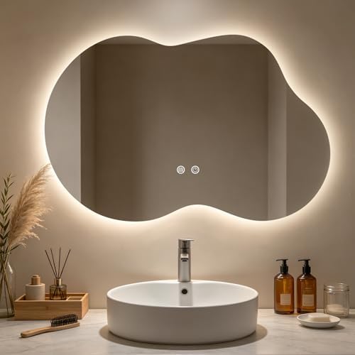 WallBeyond 46"x26" Asymmetrical Bathroom Mirror by WallBeyond