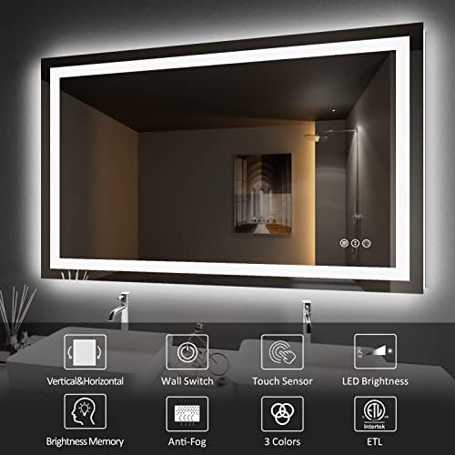 Amorho LED Bathroom Mirror 48"X30" - Image 2