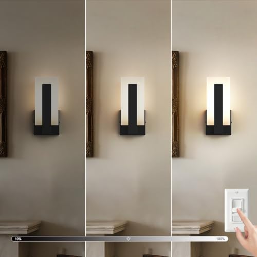 2 Pack Modern LED Wall Sconces, 9.74Inch 5W 3000K 4500K 6000K 10-10% Dimmable - Image 4