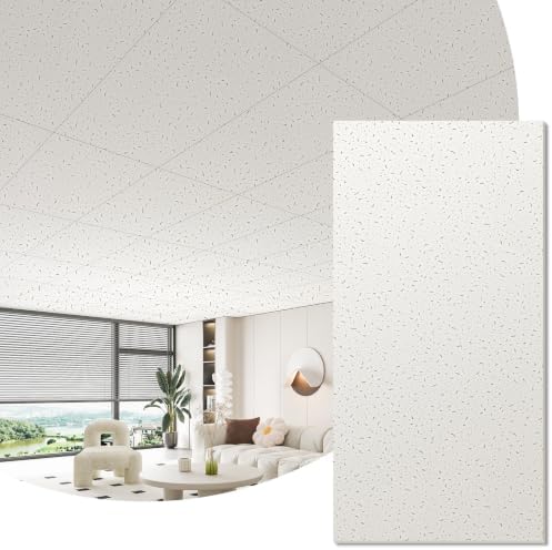 Art3d 2x4 Ft Printed Stucco Decorative Drop Ceiling Tiles - Image 2