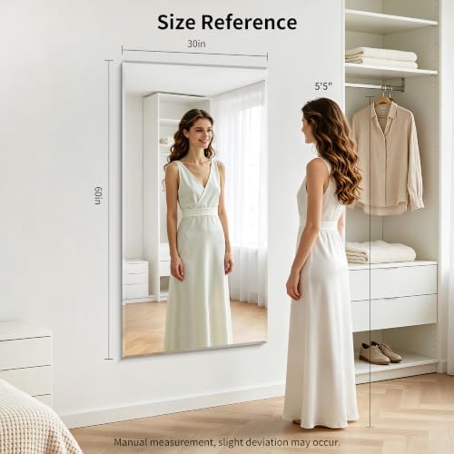 CILIBER Beveled Mirror, 30x60 Large Frameless Bathroom Mirrors - Image 5