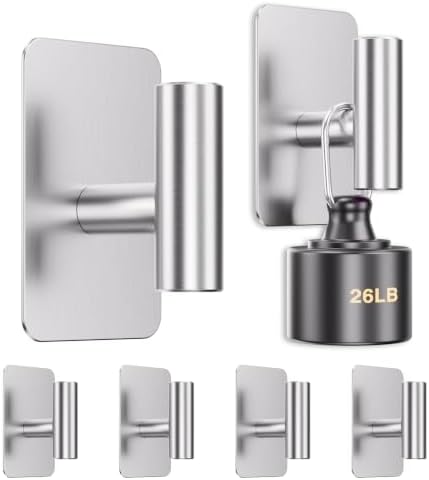 Aikzik 6 Pack Large Heavy Duty Wall Hooks - 26lb Max by Aikzik