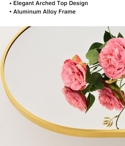 KOMCOTE Full Length Floor Mirror, 82x42 Inch Oversized Arched Standing Mirror - Image 7