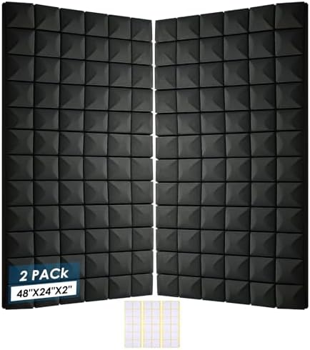 2 Pack Acoustic Foam Panels by shipxinfuren