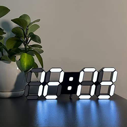 Deeyaple Led Digital Alarm Clock 3D Small Wall Clock Snooze Dimmable Time - Image 7