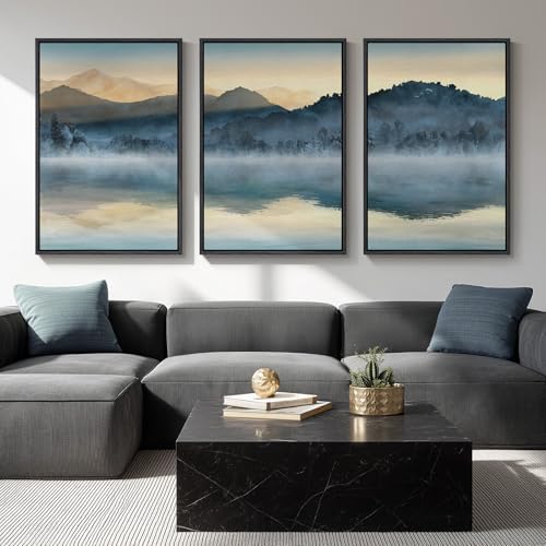 Framed Watercolor Mountain Landscape Wall Art by Cuspin