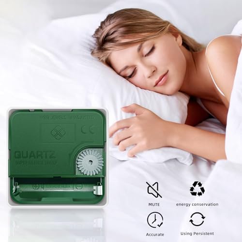 TIMESS 13-Inch Silent Non-Ticking Analog Wall Clock, Chestnut Yellow - Image 5