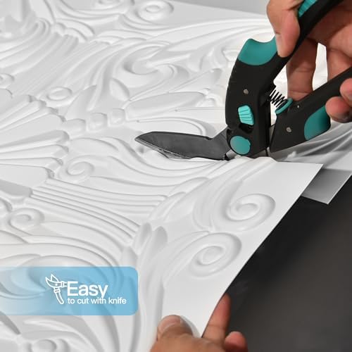 Art3d 12-Pack Waterproof Drop Relief Ceiling Tiles, 24 x 24 in, Off White - Image 5