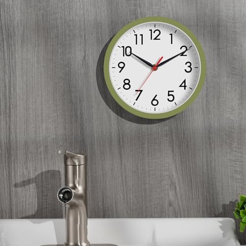 AKCISOT 8 Inch Wall Clock, Silent Battery Operated Analog Clock - Image 5