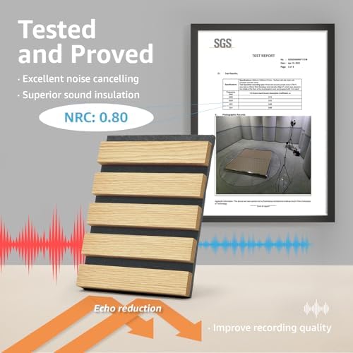 Art3d 8-Pack Soundproof Wood Slat Wall Panels, 94.5 x 7.9 Inch - Image 2