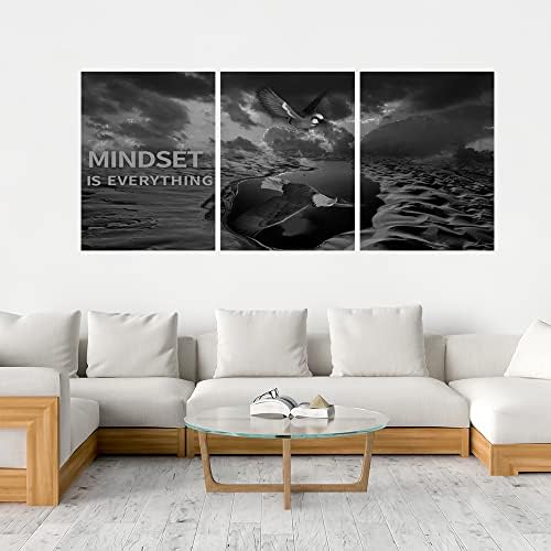 Yetaryy 3 Panels Inspirational Canvas Painting Motivational Wall Art Success - Image 6