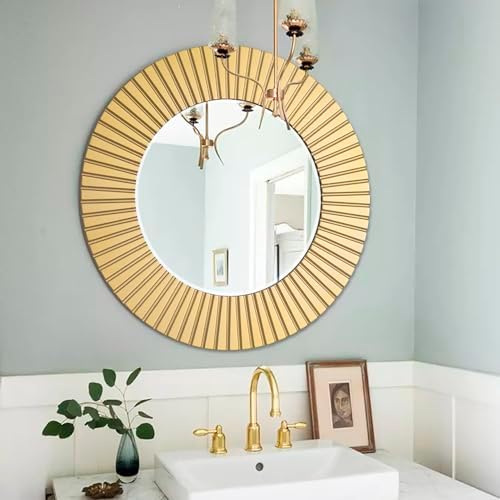 Chende Gold Mirror for Wall Decor, Elegant Accent Mirror for Living Room by ChendeMirror