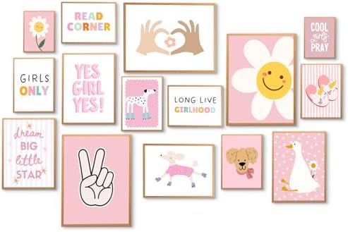 Baby Nursery Wall Decor-Cartoon Animal Playroom Canvas Wall Art Cute Girl by TWNSWALLART