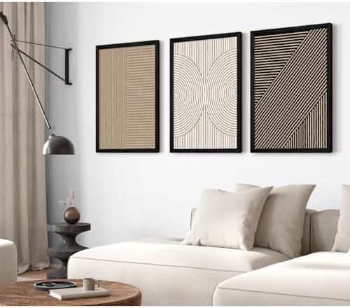 Boho Modern Wall Art Pictures Neutral Abstract Canvas Wall Decor Minimalist - Image 3