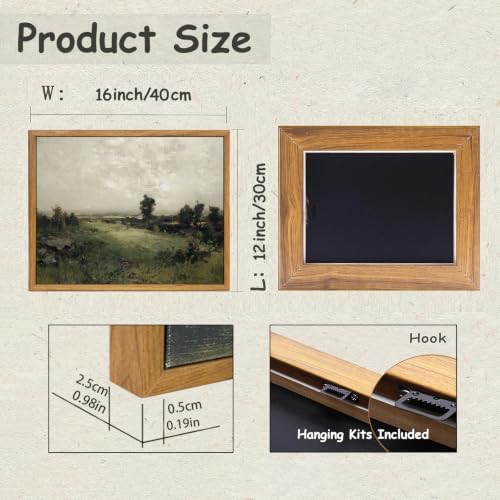 KBKBART Framed Canvas Wall Art, The Vast Grassland Wall Decor 12x16inch - Image 2