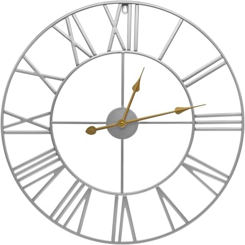 Sorbus Big Wall Clock, Roman Numeral Decor, Battery Operated by Sorbus