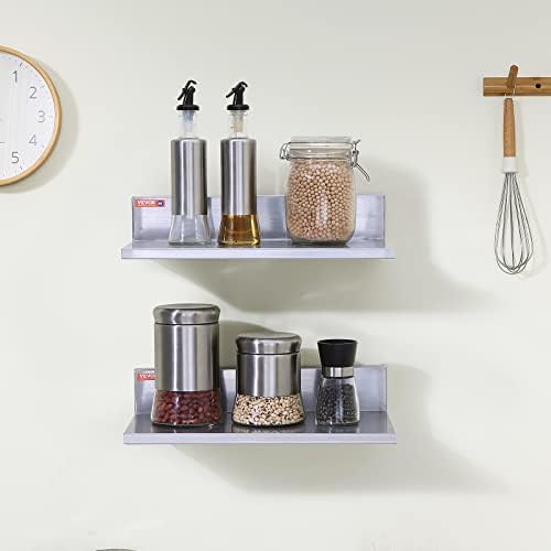 VEVOR Stainless Steel Wall Shelf, 8.6" x 16"-2 Pack - Image 2