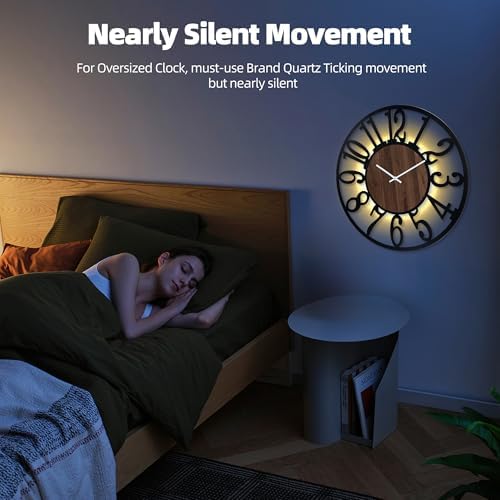 30 Inch Large Metal Wall Clock - Image 4