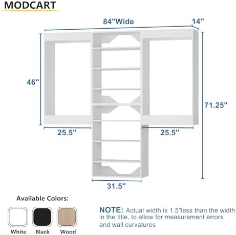 Modular Closet System, Wood Tower Closet Storage - Image 2