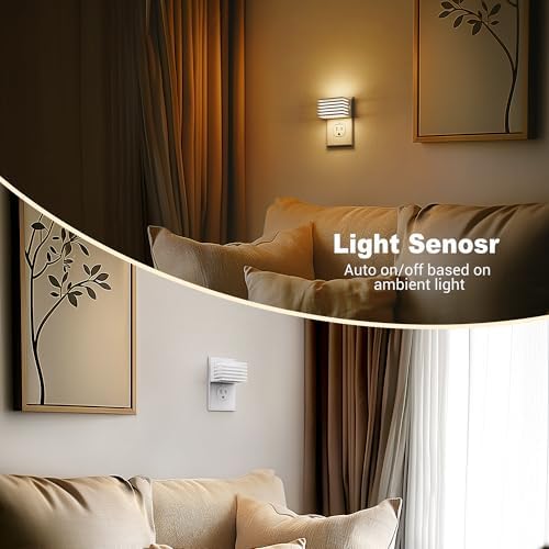 JandCase LED Night Light, Night Lights Plug into Wall Dusk to Dawn Sensor - Image 3