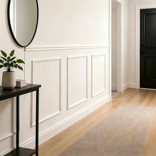 3 Set Peel and Stick Wall Molding Kit, Pre Cut Wainscoting Panels - Image 3