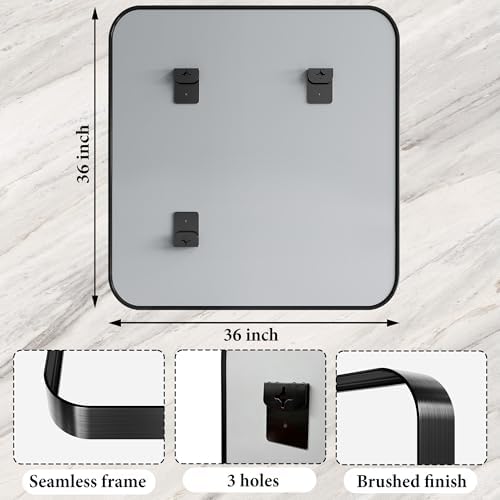 36 Inch Brushed Bathroom Mirrors - Image 4