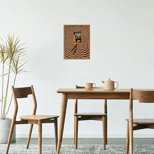 Framed Vintage Abstract Canvas Wall Art, Retro Woman Legs in Window Poster Print - Image 6