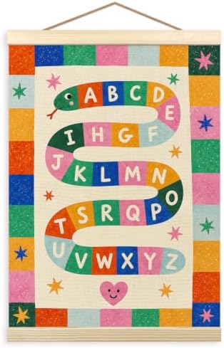 madalo Whimsical Colorful Alphabet Wall Art Poster Hanger Frame 12x16 by Unknown