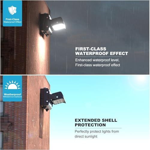 Lightdot 150W Wall Pack LED Exterior Light, Dusk to Dawn 6Pack - Image 4