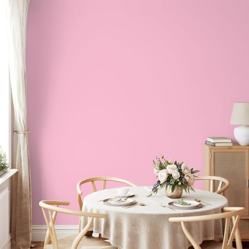 Pink Peel and Stick Wallpaper 15.7"x393" Solid Colour Contact Paper Modern - Image 4
